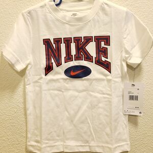 Nike Kids White and Red Logo T-Shirt